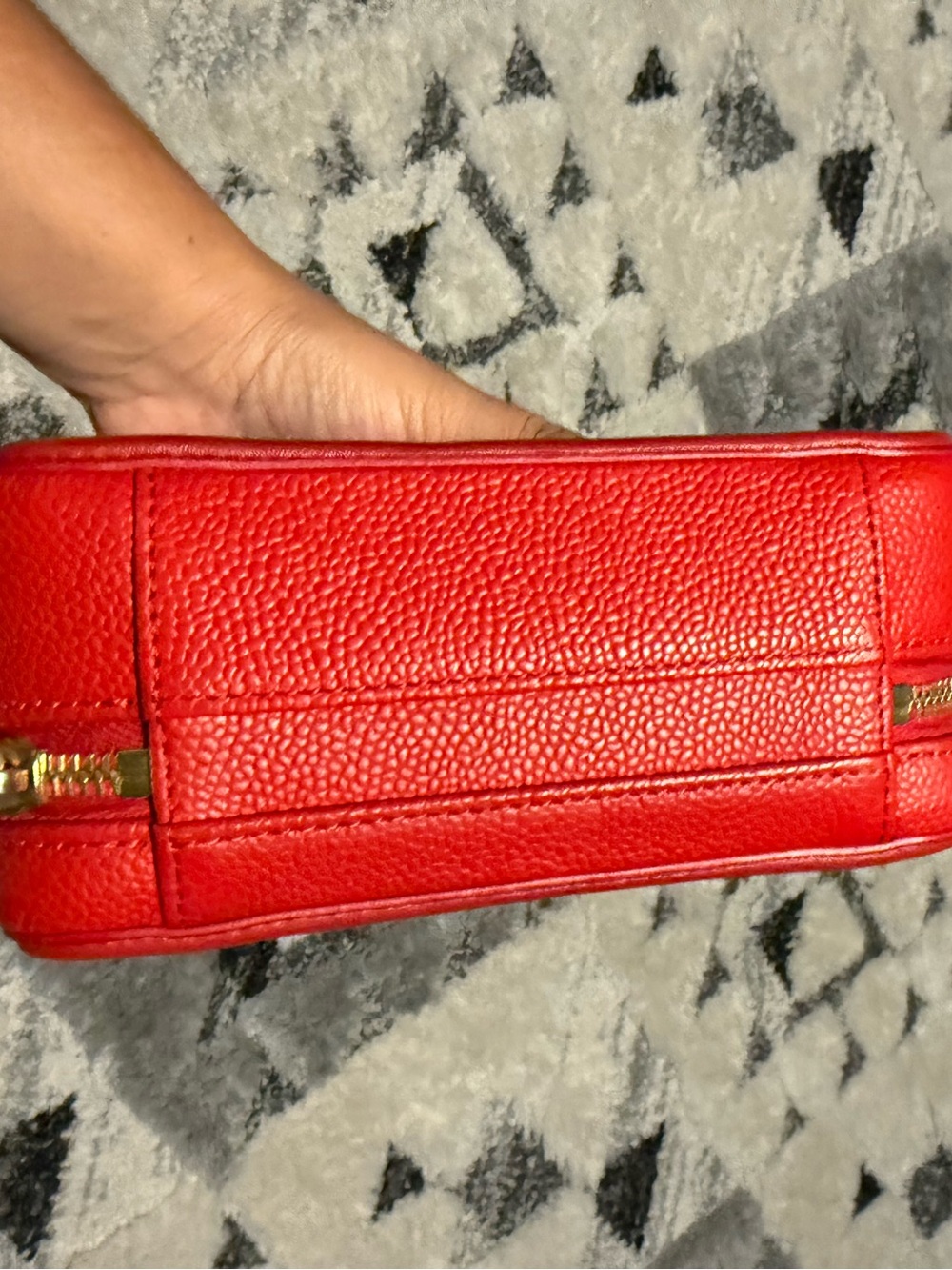 CHANEL Red Quilted Vanity Crossbody with Top Handle - Picture 11 of 14